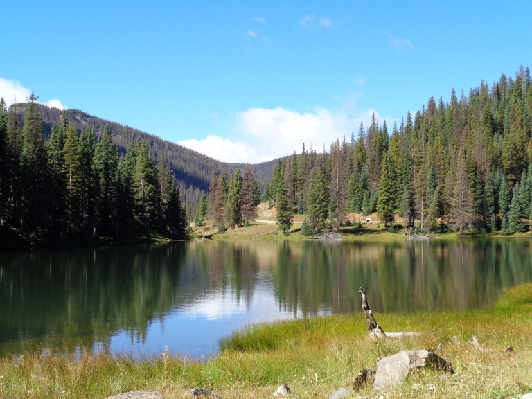 A private lake with signs threatening dire consequences for fishing!