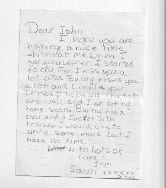 letter to John Bear